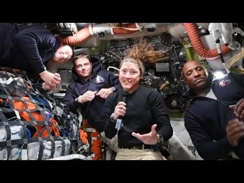 Watch: Artemis II astronauts take questions on their way toward the moon