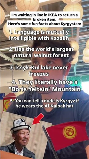 I'm frustrated at IKEA, anyway here's some facts about Kyrgyzstan￼