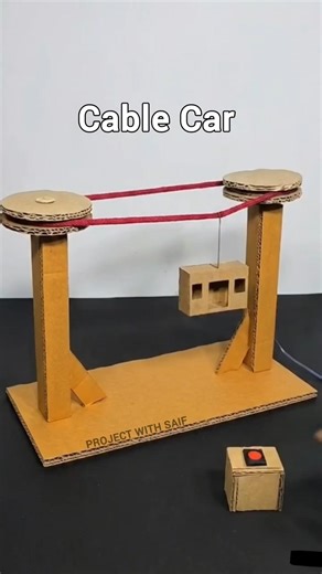 Cable car project #automobile #cablecar #project #dcmotor #youtubeshorts #shrots