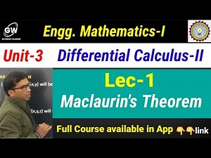 Lec-1/Unit-3 I Differential Calculus-2 I Engg.Mathematics-1 | AKTU I by Gulshan Sir