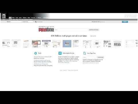 Internet Archive's Wayback Machine