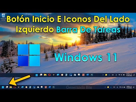 Como poner iconos y botón de inicio del lado izquierdo en la barra de tareas Windows 11