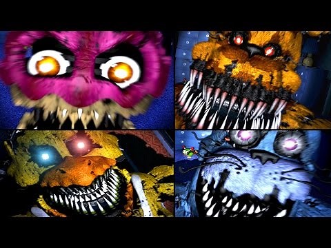 ALL JUMPSCARES Five Nights At Freddy's 1, 2, 3, 4 (FNAF, FNAF 2, FNAF 3, FNAF 4) FNAF Jumpscares