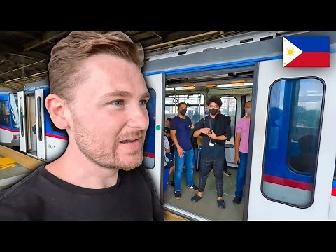I Rode the MRT Train in Manila 🇵🇭 (Philippines)