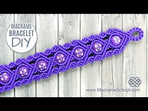 Purple Rain Micro-Macrame Bracelet with Beads | Tutorial