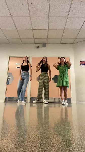 Synchronized Dance Routine by Three Friends