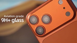 X-it for iPhone 17 Pro Camera Lens Protector, 9H Military Grade High-Alumina Tempered Glass Cover, Shatterproof with Strong Adhesion, Case Friendly & 1:1 Perfect Fit Camera Protector (Orange)