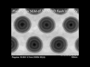[Electronics] Plane-view SEM of 3D NAND flash memory