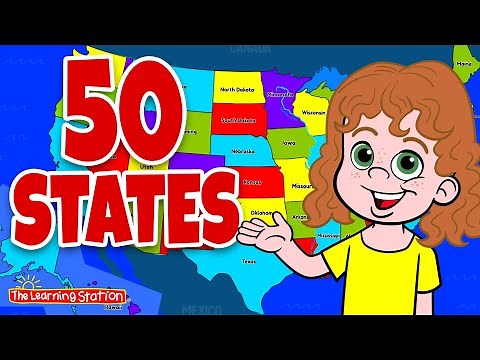 50 States ♫ Rhyming and In Alphabetical Order ♫ Children's Song by The Learning Station