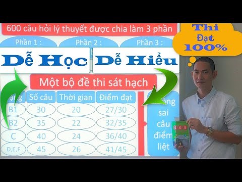 600 câu hỏi lý thuyết lái xe ô tô ( Phần chữ Câu 151 - câu 200 ) - Thầy Tâm