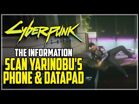 Scan Yarinobu's Phone & Datapad Cyberpunk 2077 The Information Full Braindance