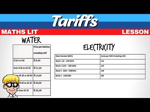 Tariffs Maths literacy Water and Electricity