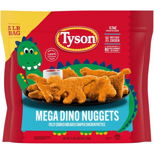 Tyson Mega Dino Nuggets, Frozen, 5 lbs. - Samsclub.com