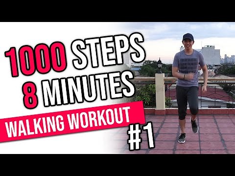 FUN 1000 Steps in 8 Minutes • Easy Home Workout • Walking Workout #1 • Keoni Tamayo