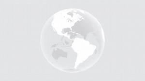 Minimalist Spinning Earth Globe with World Map Animation