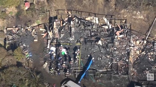 千葉県睦沢町の住宅火災現場