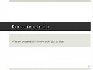 Konzernrecht (1)