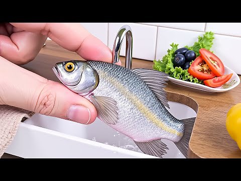 SO DELICIOUS!! Perfect Miniature Oven Grilled Fish Recipe | ASMR Cooking Mini Food