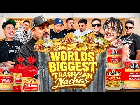 WORLDS BIGGEST TRASH CAN NACHOS !! *INSANE*