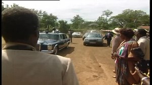 President Daniel arap Moi touring an exhibition show titled 'Jua Kali for Industrialization' held at Jomo Kenyatta Stadium in Kisumu in 1996. #DanielarapMoi | Presidential Library and Museum