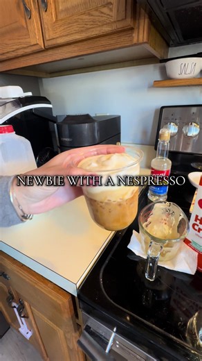 classic vanilla iced latte with vanilla sweet cream cold foam 😋 drop any tips or your fav recipes plsssss @Nespresso #coffee #coffeetiktok #nespressomachine #coffeetok #nespresso