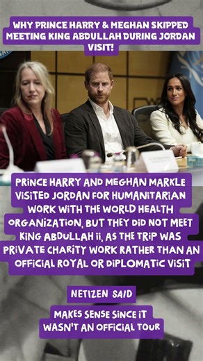👑🇯🇴 Why Prince Harry & Meghan SKIPPED Meeting King Abdullah During Jordan Visit! 😳