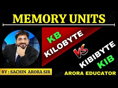 Computer Memory Units | Memory Size | Bit, Byte, KB, MB, GB, TB, PB, EB, ZB | Arora Educator |