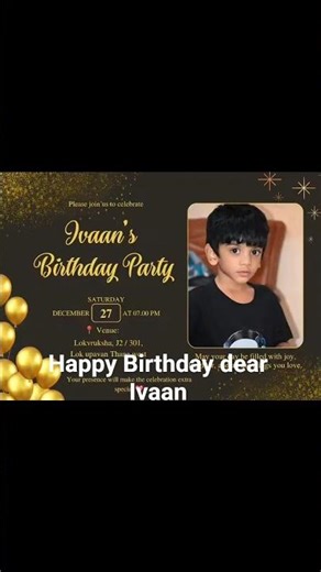 Happy Birthday Ivaan#short
