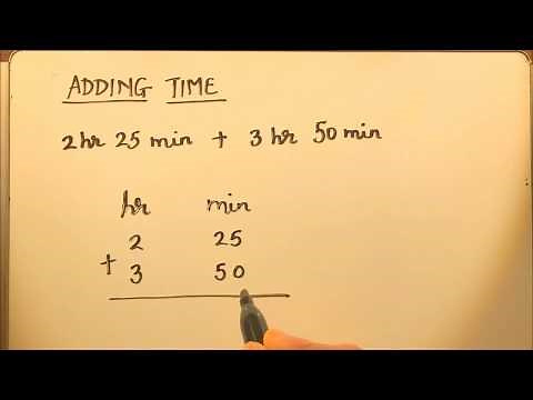 ADDING TIME (HOURS AND MINUTES)