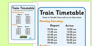 Train Station Timetable