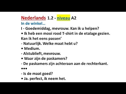 (1.2) NEDERLANDS voor beginners - VLAAMS - Beginner's DUTCH #niveau A2 = Easy dutch