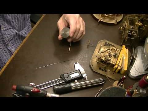 The Village Clockmaker. Clock repair tutorial #20. Repairing a broken hole in a center shaft.