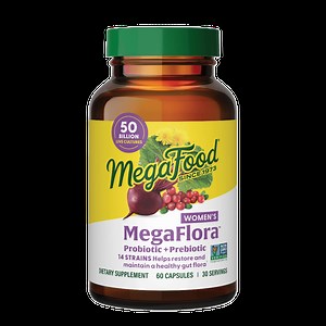 MegaFlora® Women's Probiotic   Prebiotic - 14 Strains - 50 Billion live cultures