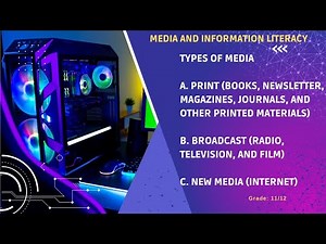TYPES OF MEDIA │PRINT MEDIA │ BROADCAST MEDIA │ NEW MEDIA