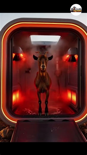 Futuristic Farm Tech? Watch This Goat Enter a High-Tech Grooming Pod! #aianimalcare #shinymane