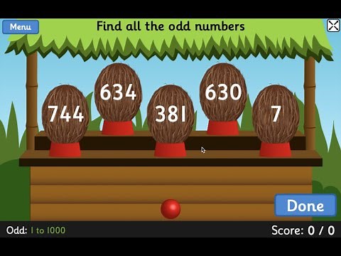 Coconut Odd or Even | Topmarks Primary KS2 Mental Maths Game
