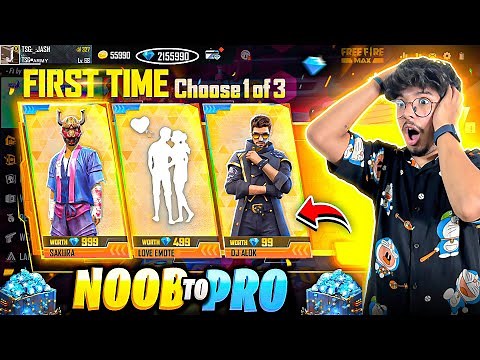 Free Fire NOOB To PRO In 30,000 Diamonds😍💎 New Level Up Rewards-Garena Free Fire