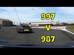 Porsche Cayman vs Porsche 911 on track