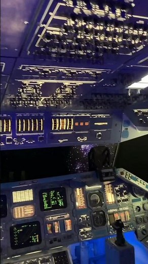 Space shuttle cockpit view