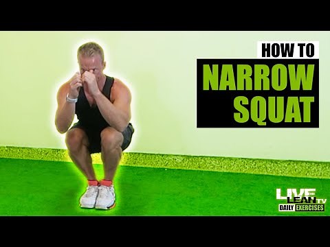 How To Do A SQUAT WITH NARROW STANCE | Exercise Demonstration Video and Guide