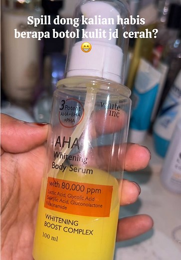 Aha whitening body serum. #skincare #skincareviral #skincareroutine #ahawhiteningserum #aha #affiliatepemula #tiktokshop