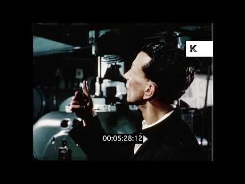 1950s, 1960s UK, The Daily Mirror Newspaper Printing Press, 16mm