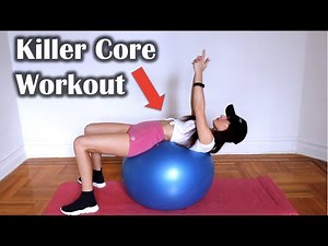 Stability Ball Core Workout | Flat Stomach in 11 minutes At Home