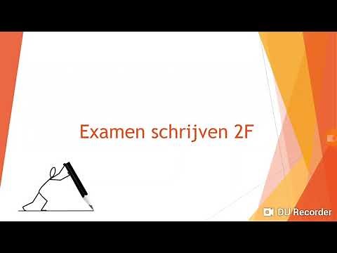 Examen schrijven 2F