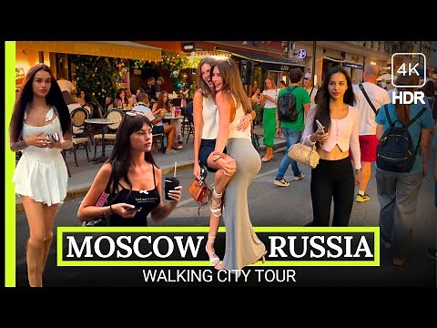 🔥 Moscow Summer Closed Street Walking Tour | Hot Russian Girls | 4K HDR