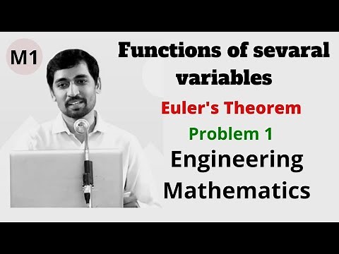Functions of several variables | Partial derivatives | Euler's Theorem 1 Engineering Mathematics M1