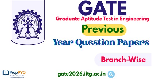 GATE Exam Previous Year Question Papers (2019–2025) With solutions—PDF Download Branch-Wise PDFs - Preppyq.in