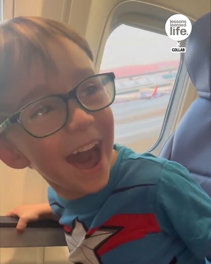 Young boy's reaction first time flying | Lessons Learned In Life