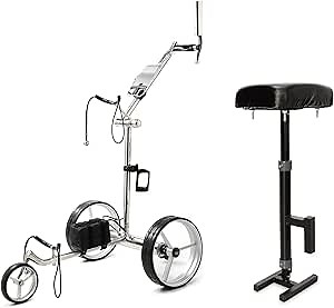 Electric Golf Push Cart with Remote Control – Up to 36 Hole & 1500 Life Cycle Lithium Battery Twin Motors Lightweight