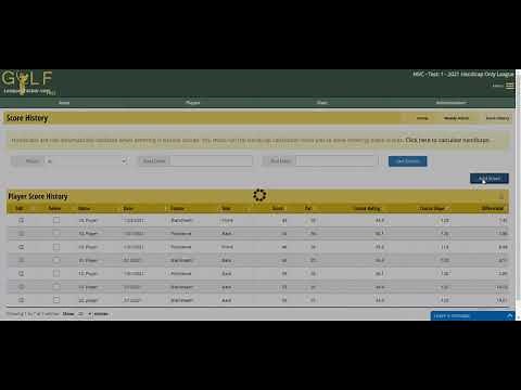 Handicap Manager Overview